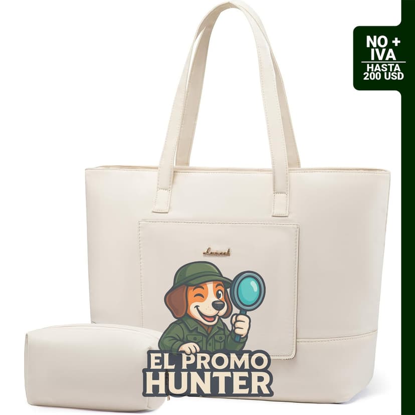 LOVEVOOK Tote Bag para mujeres, bolso de trabajo con compartimento para laptop, strap para mat de yoga.