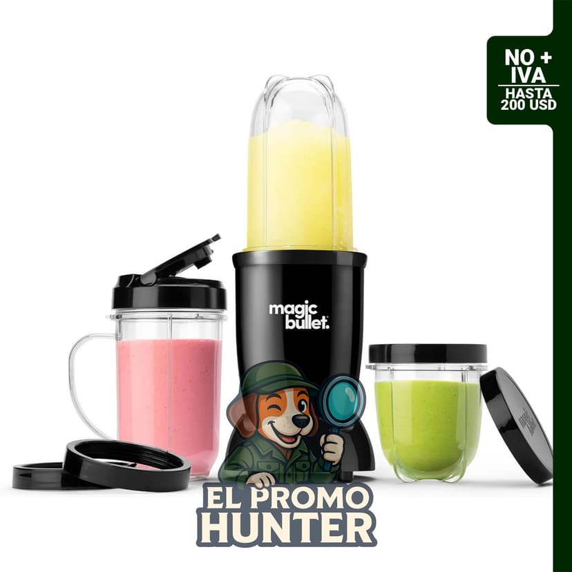 Magic Bullet® Batidora, pequeña, negra, juego de 11 piezas.