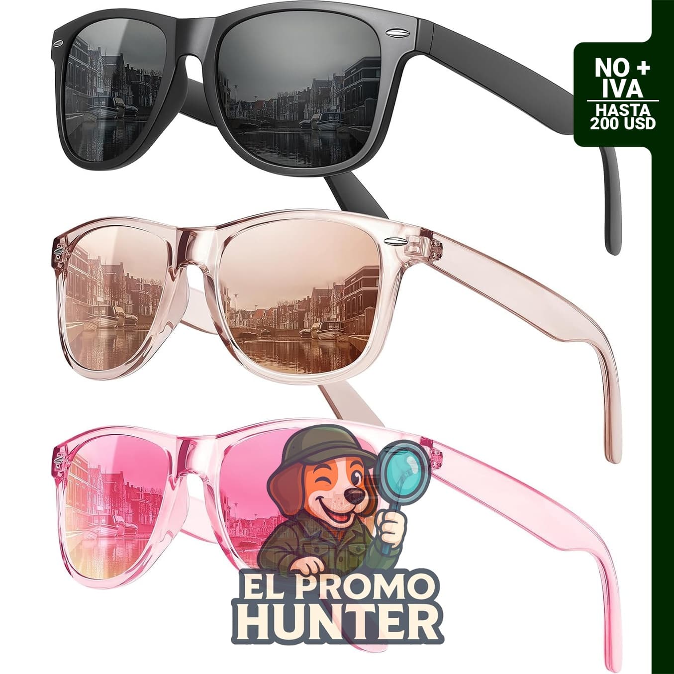 MEETSUN Gafas de sol polarizadas clásicas retro para conducción, con protección UV.
