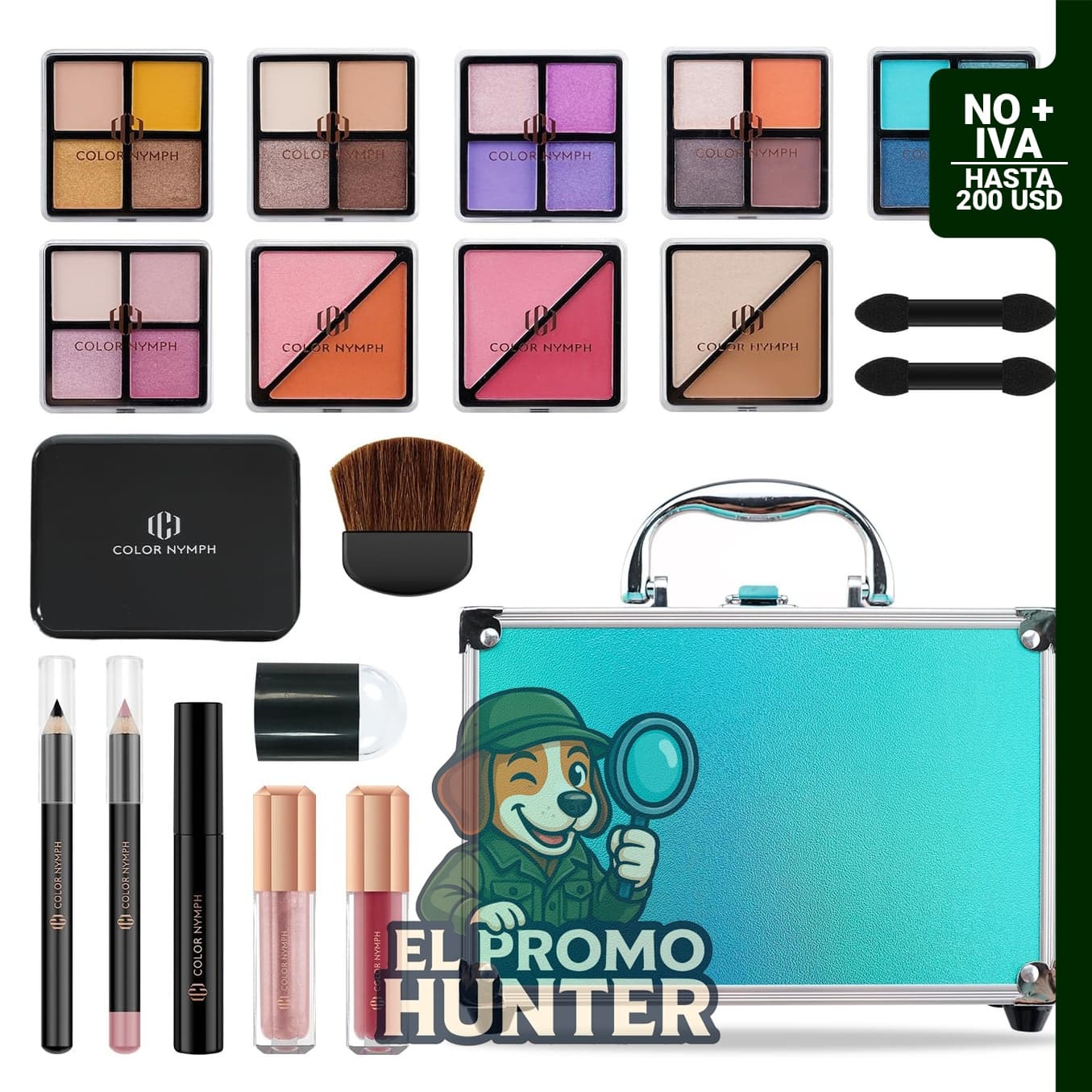 Color Nymph - Kit de maquillaje para adolescentes, color verde menta.