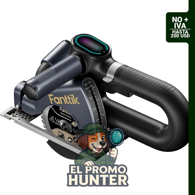 Fanttik O11 Apex Mini Sierra Circular Inalámbrica de 4-1/2" con Motor Sin Escobillas