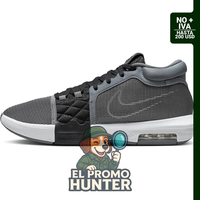 Zapatillas de baloncesto Nike Lebron Witness VIII, color Cool Grey/Black/White, talla 9.5.