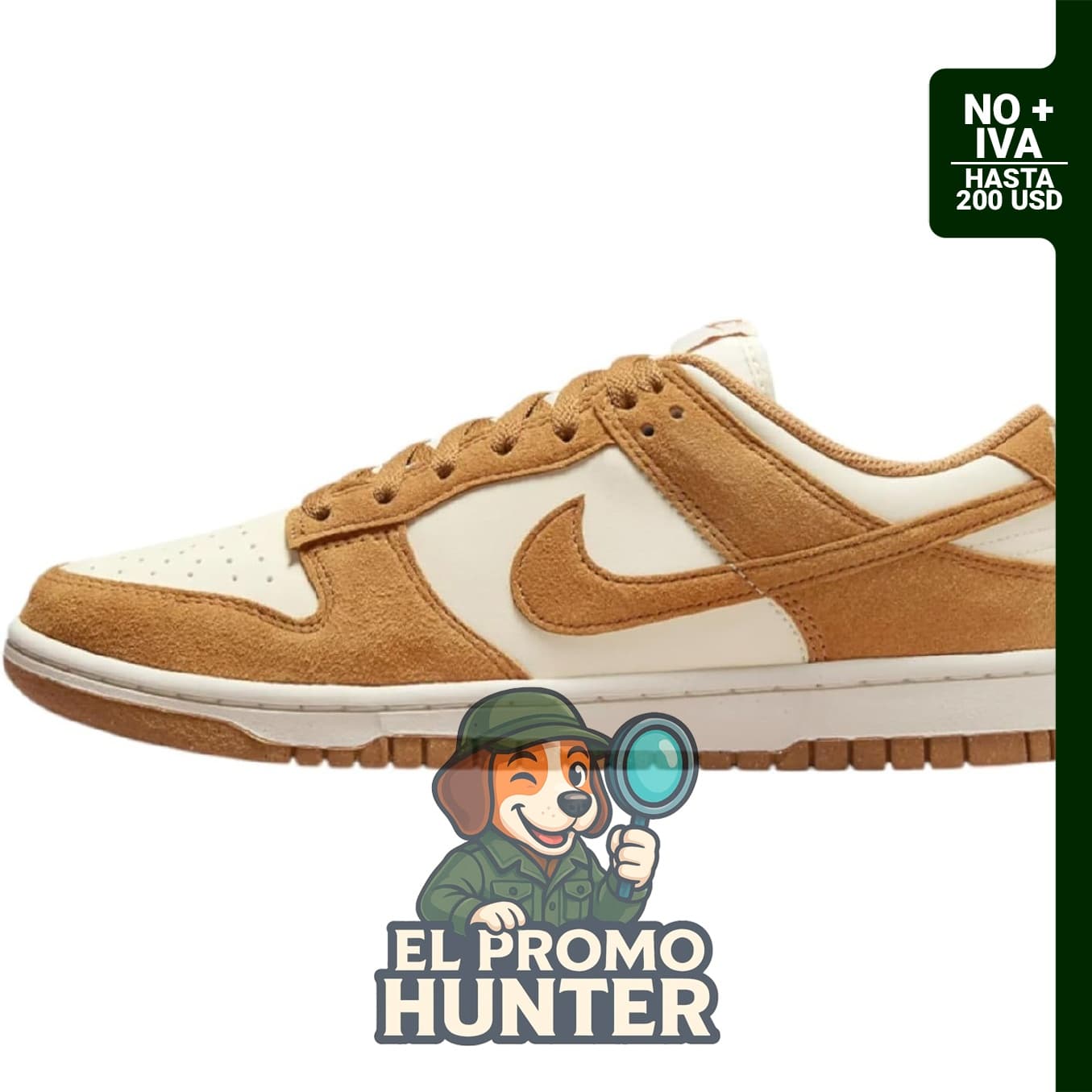 Zapatillas Nike Dunk Low para mujer en color Coconut Milk/Flax-Sail, talla 7.