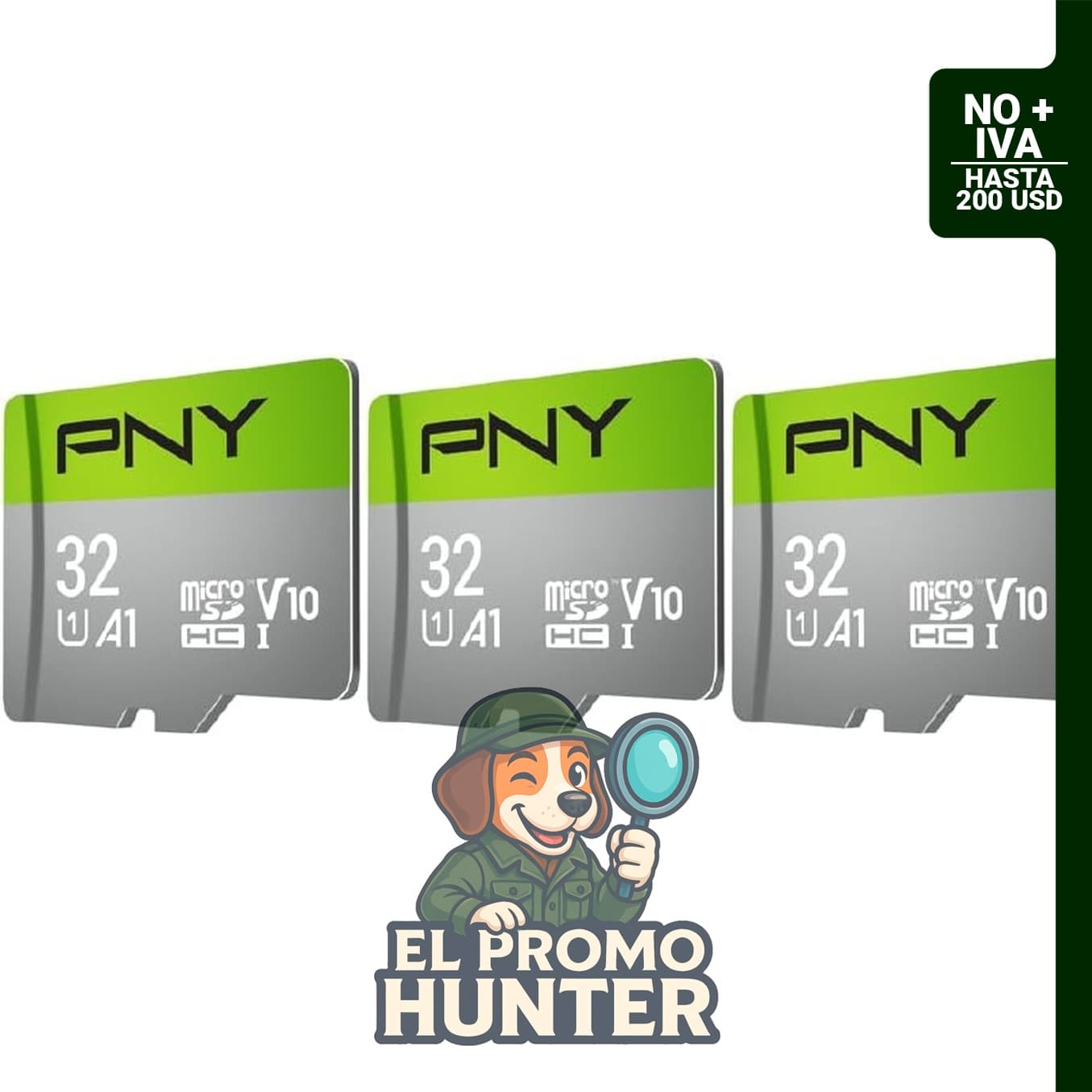 PNY Tarjeta de memoria flash microSDHC™ de 32 GB Clase 10 U1 V10 A1, UHS-I, para fotografía y video HD.