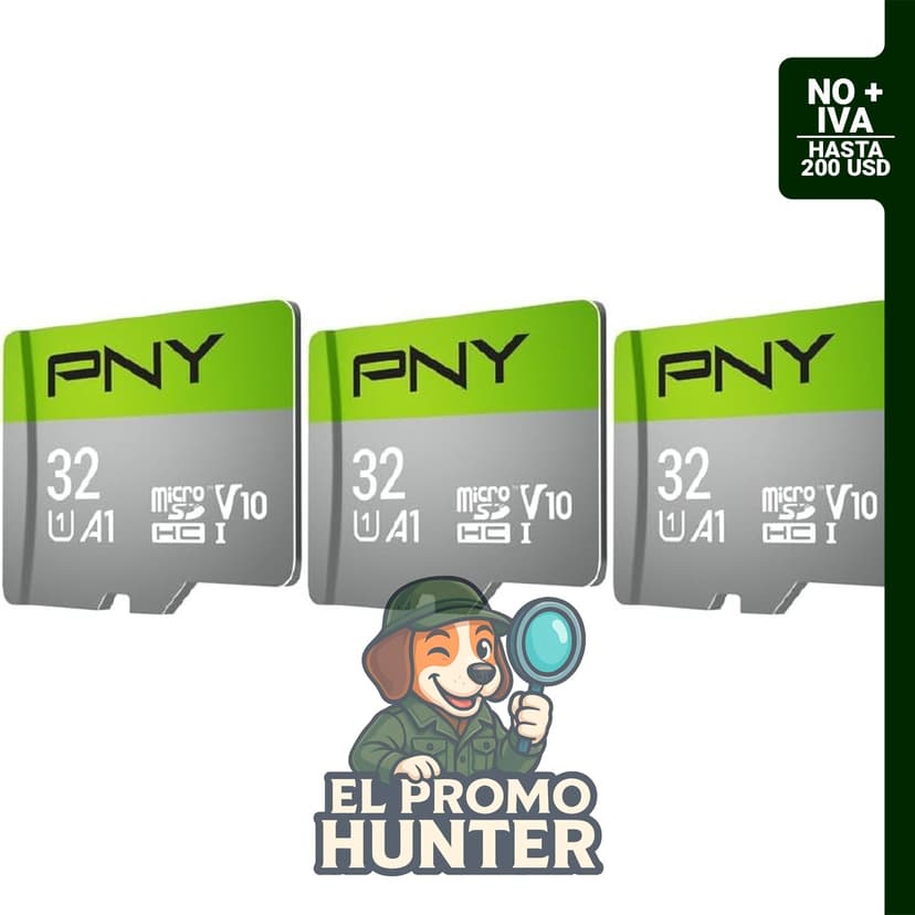 PNY Tarjeta de memoria flash microSDHC™ de 32 GB Clase 10 U1 V10 A1, UHS-I, para fotografía y video HD.