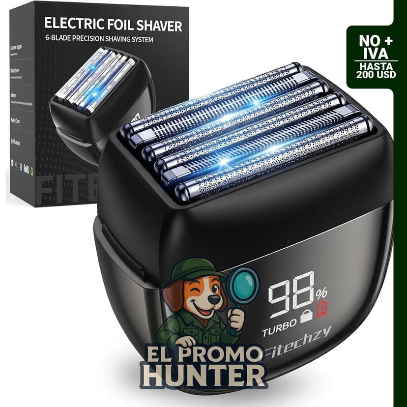 Afeitadora eléctrica FITECHZY para hombres, maquinilla de afeitar de 6 cabezales.