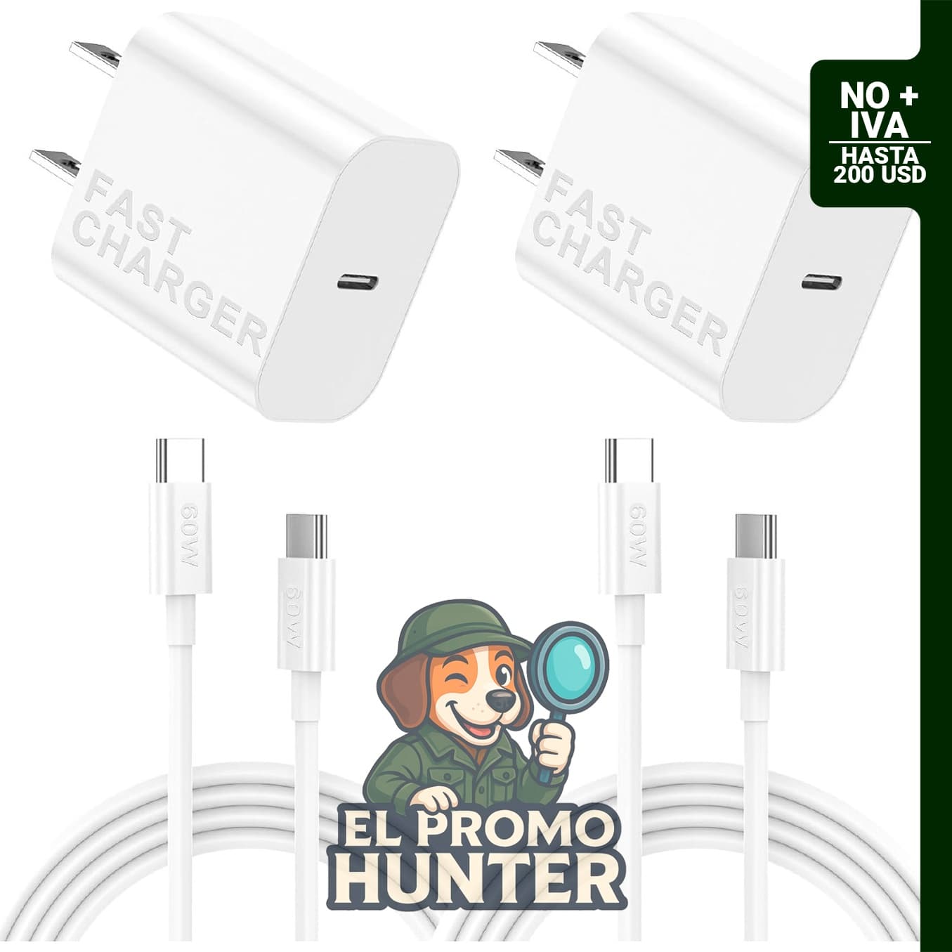 Cargador rápido USB C de 20 W PD con cable tipo C a C de 1.83 m, compatible con iPhone 17/16/15 y iPad Pro/Air.