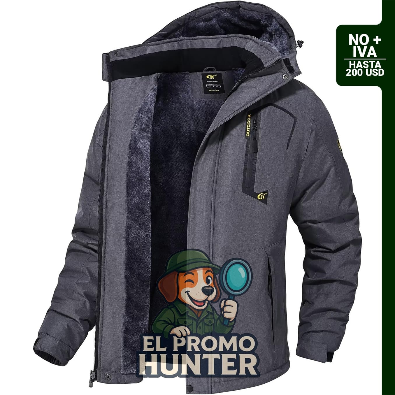 QPNGRP Chaqueta impermeable de esquí y snowboard para hombre, abrigo de nieve resistente al viento