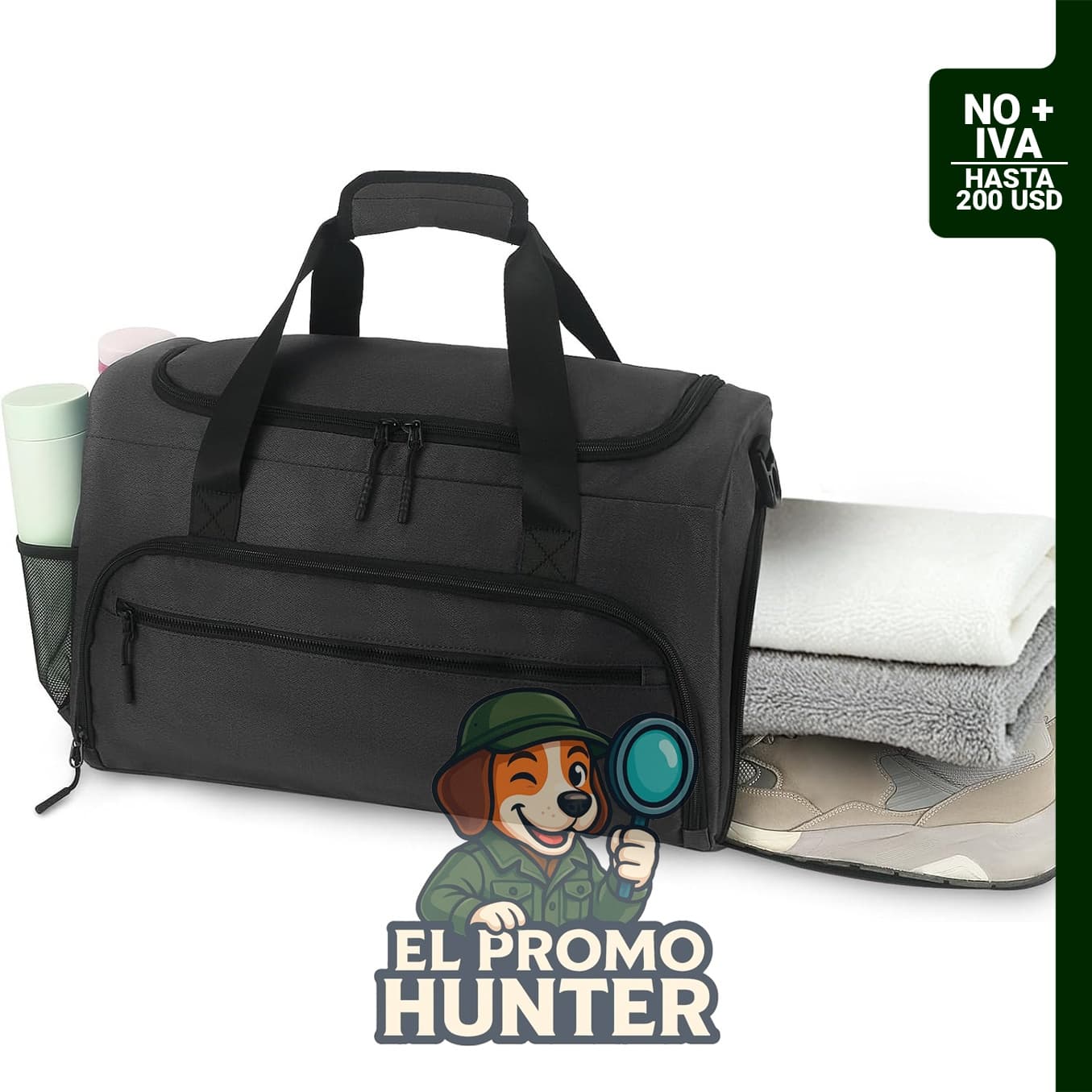 Bolsa de gimnasio pequeña y resistente al agua con bolsillo húmedo y compartimento para zapatos.