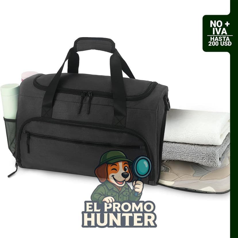 Bolsa de gimnasio pequeña y resistente al agua con bolsillo húmedo y compartimento para zapatos.