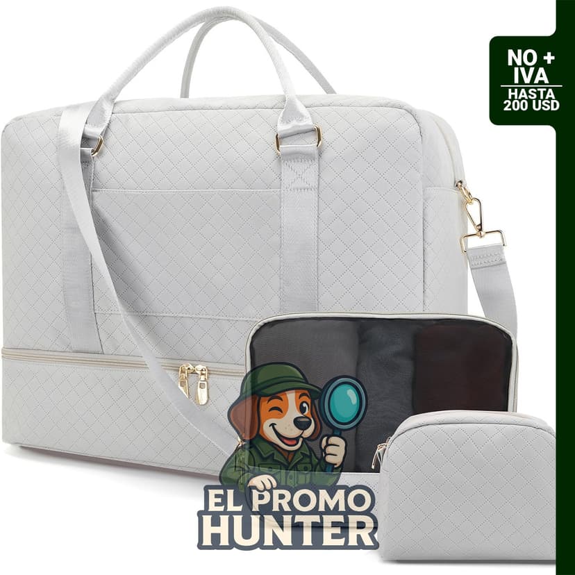 Set de 3 bolsas de viaje Soperwillton, incluye zapatero y correa.