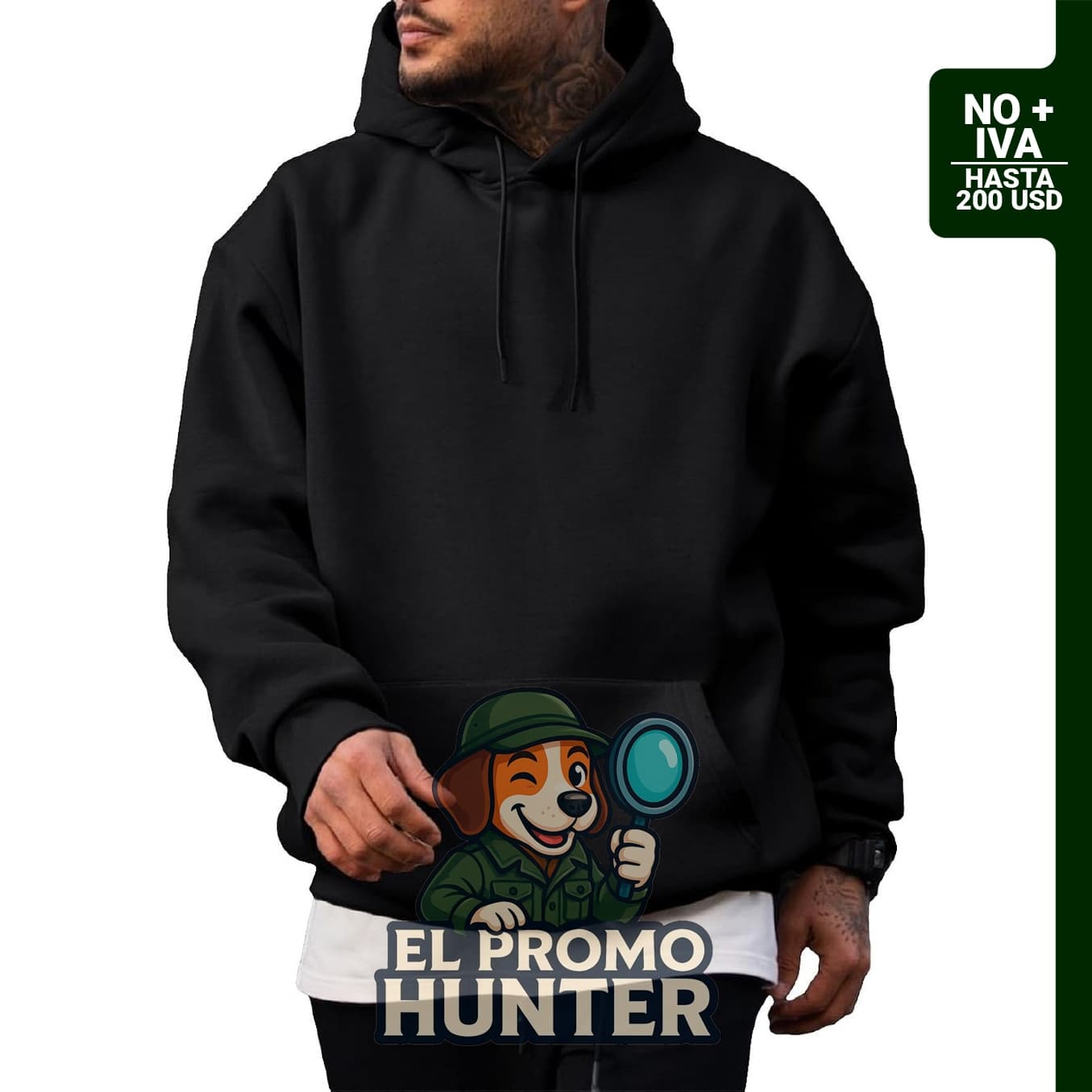 Sudadera con capucha de gran tamaño con forro polar para hombre.