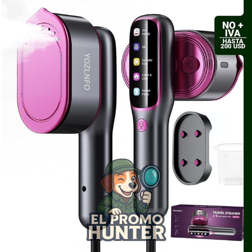Vaporizador portátil YOZLNFO de 1200 W con suela de cerámica y tanque de 3.7 L.