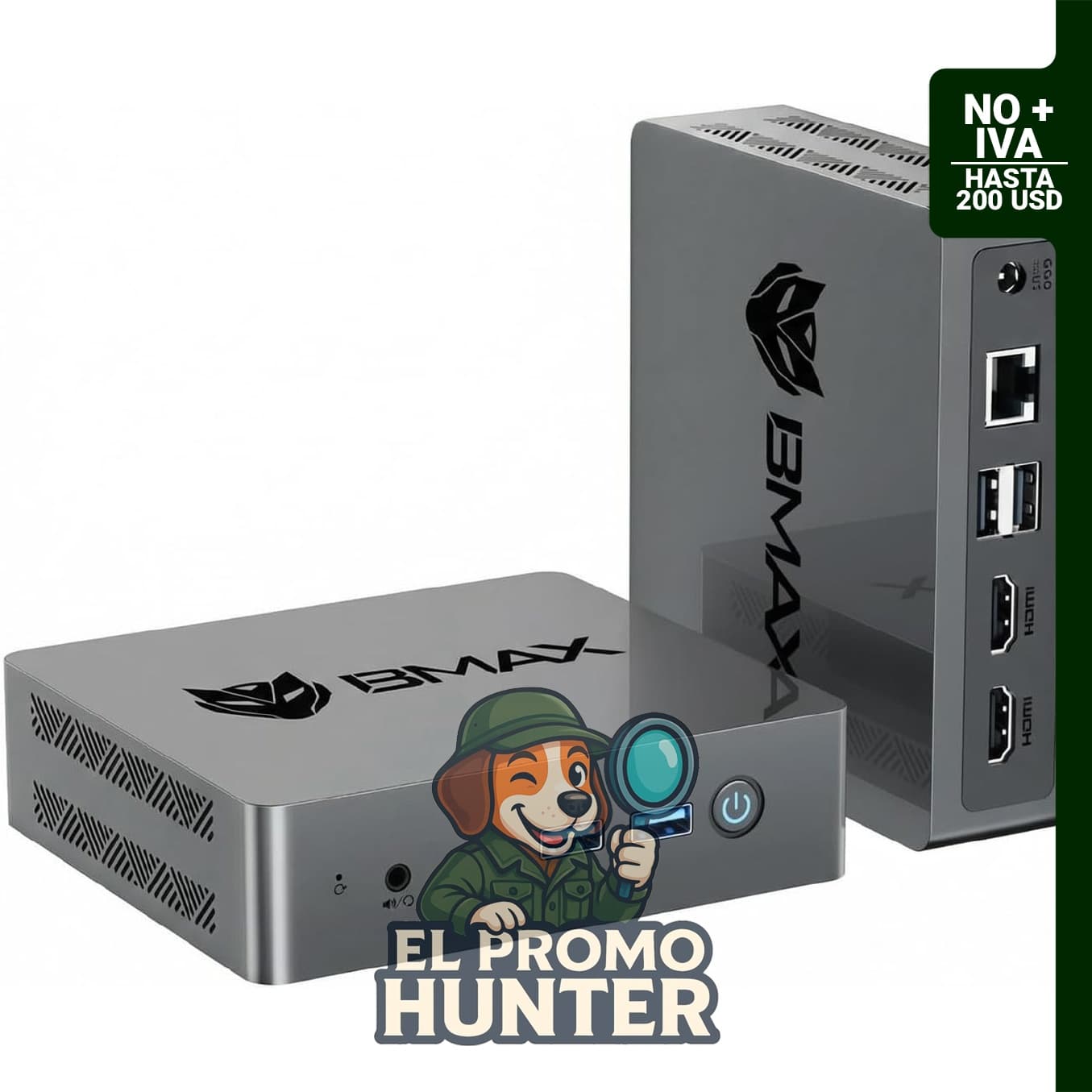 Mini PC Bmax B3Pro con procesador Intel N4500, 8 GB de RAM y 256 GB de SSD, soporte 4K, dual HDMI, 3x USB 3.2, WiFi 5 y Bluetooth 5.0.