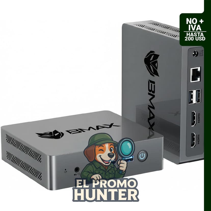 Mini PC Bmax B3Pro con procesador Intel N4500, 8 GB de RAM y 256 GB de SSD, soporte 4K, dual HDMI, 3x USB 3.2, WiFi 5 y Bluetooth 5.0.