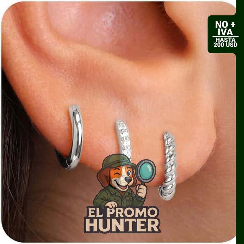 ZHESHY Set de Aretes de Aro de Oro para Mujeres, Plata Esterlina 925, hipoalergénicos.