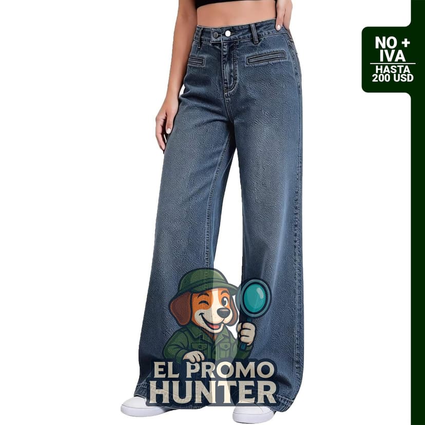 Pantalones de mezclilla holgados para mujer, pierna ancha, cintura media, rectos, modelo 2026, color blanco, material algodón.