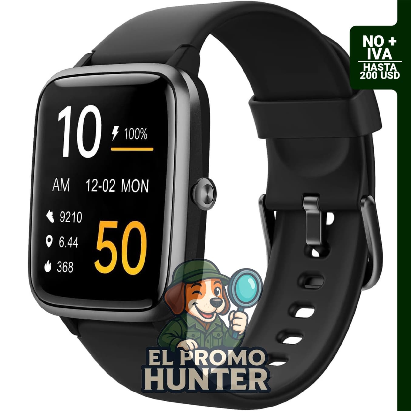 Reloj inteligente ASIAMENG de 1.85" (4.7 cm) para iPhone/Android, con monitor de frecuencia cardíaca y sueño, podómetro, resistente al agua IP68.
