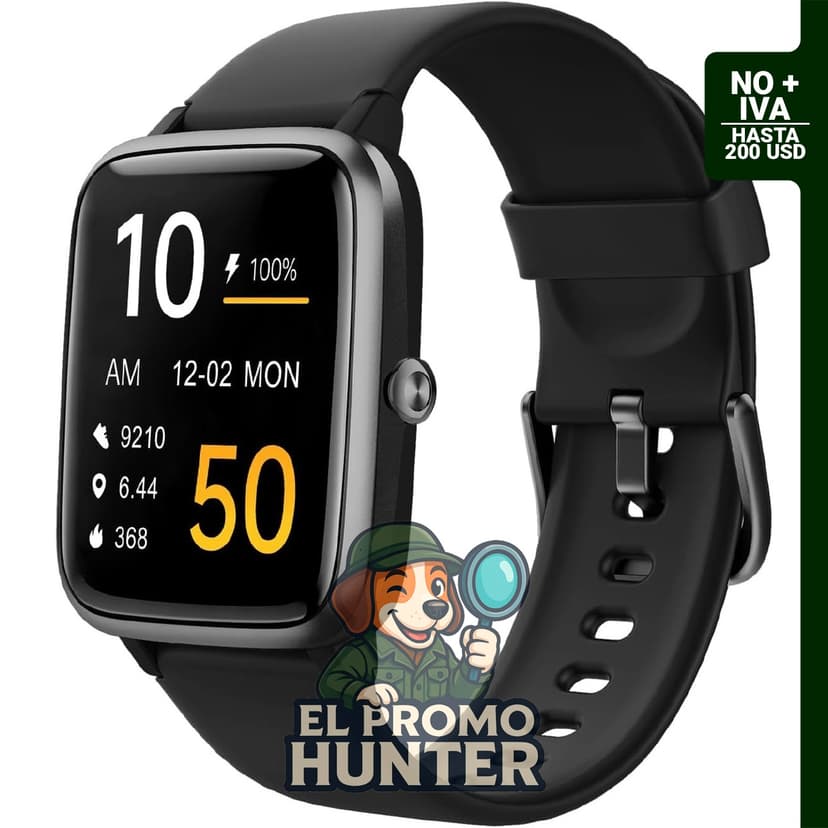 Reloj inteligente ASIAMENG de 1.85" (4.7 cm) para iPhone/Android, con monitor de frecuencia cardíaca y sueño, podómetro, resistente al agua IP68.