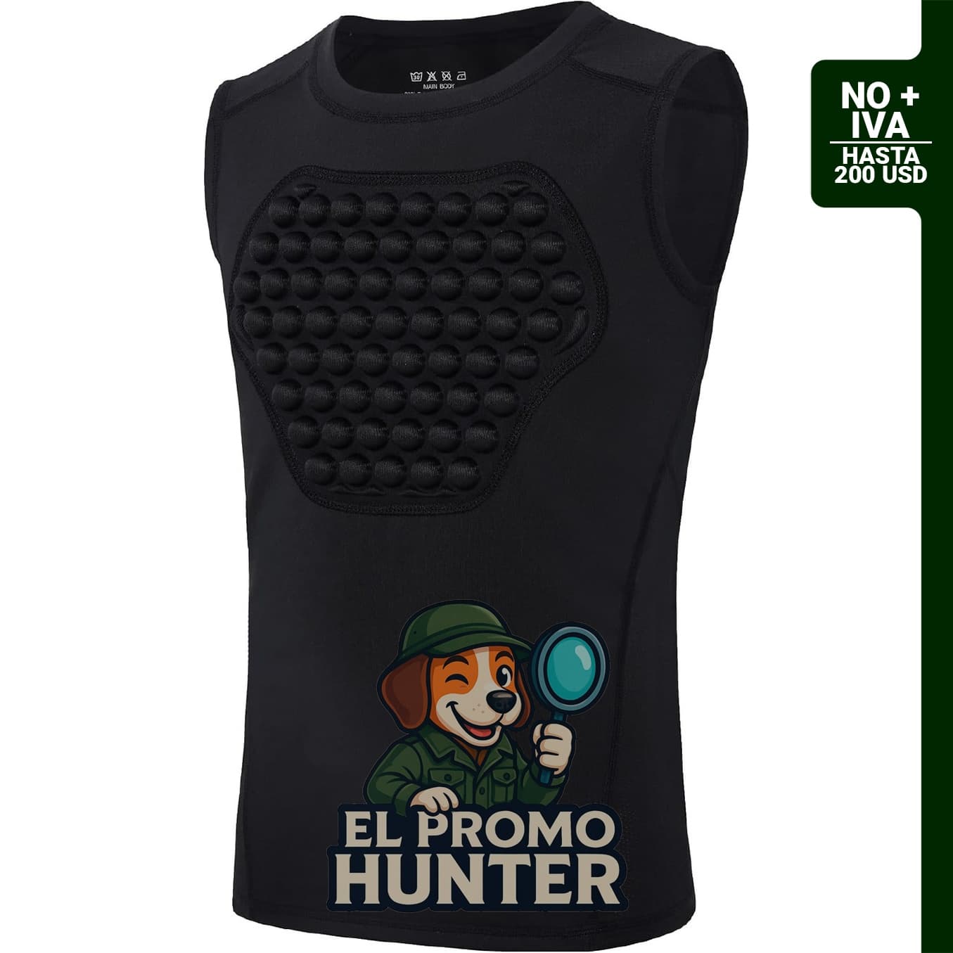 Camiseta de compresión acolchada para protección del pecho en béisbol juvenil RIKUAOU