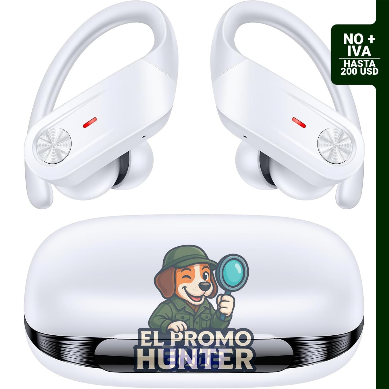 Auriculares inalámbricos híbridos con cancelación activa de ruido y modo de transparencia, Bluetooth.