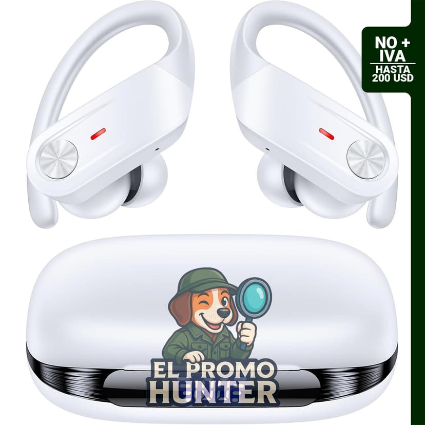 Auriculares inalámbricos híbridos con cancelación activa de ruido y modo de transparencia, Bluetooth.