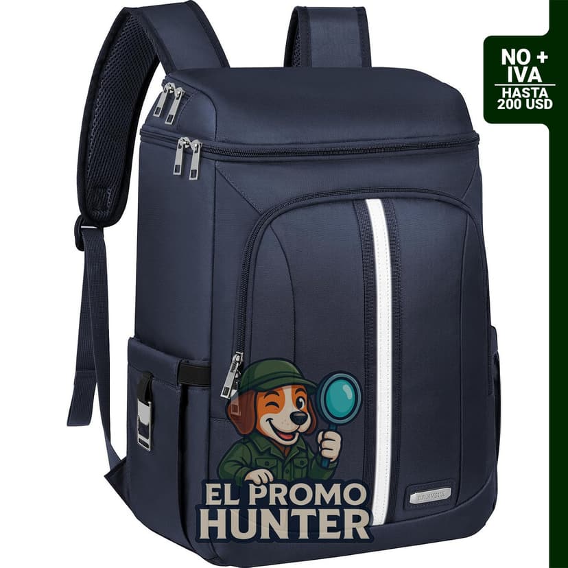 Mochila Térmica 30 L con 2 compartimentos aislados, a prueba de fugas y doble cubierta.