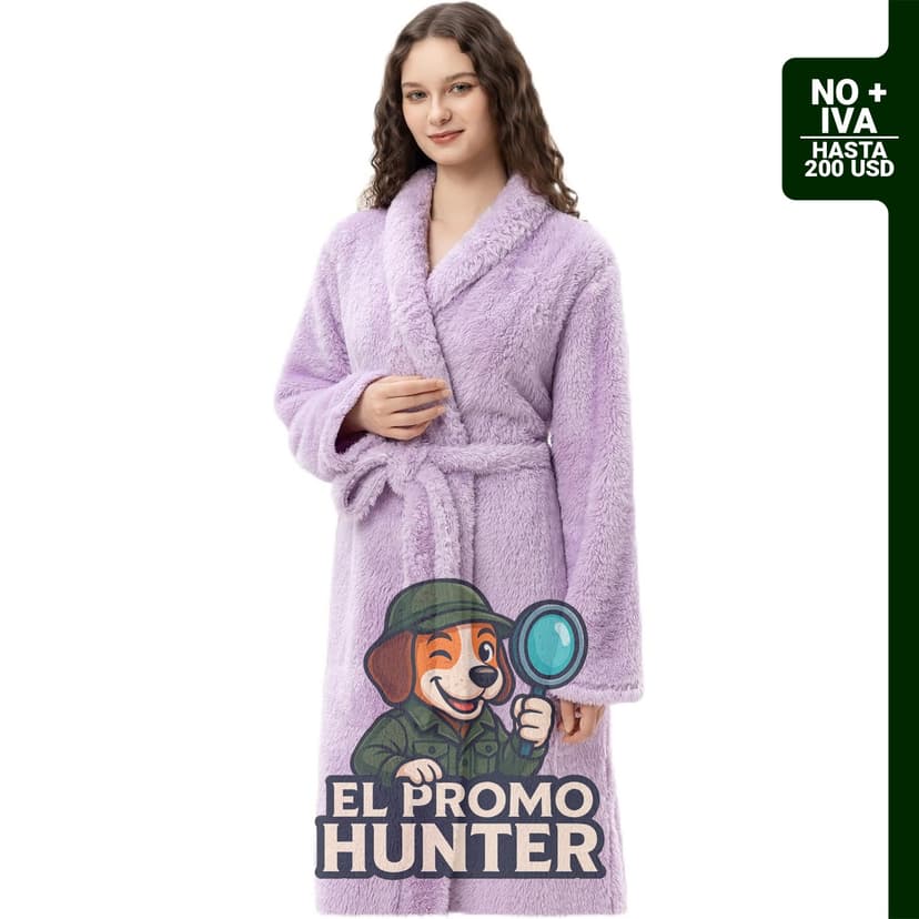 Berkshire Extra-Fluffy™ Bata de baño de felpa esponjosa para mujer, con bolsillos y cinturón.