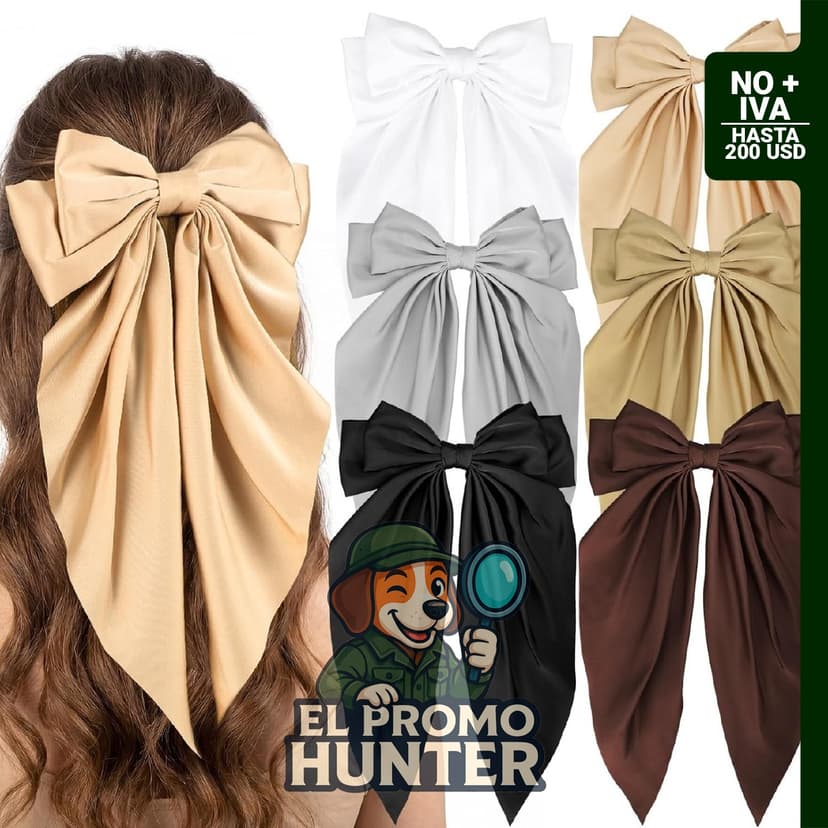 Obeoby - Pack de 6 clips grandes para el cabello, accesorios para peinarse.