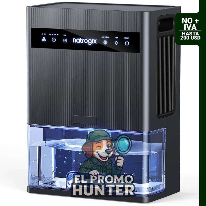 Deshumidificador HIGMB0KV de gran capacidad de 106 oz (3,14 L) para el hogar, cubre 1000 pies cuadrados (93 m²).