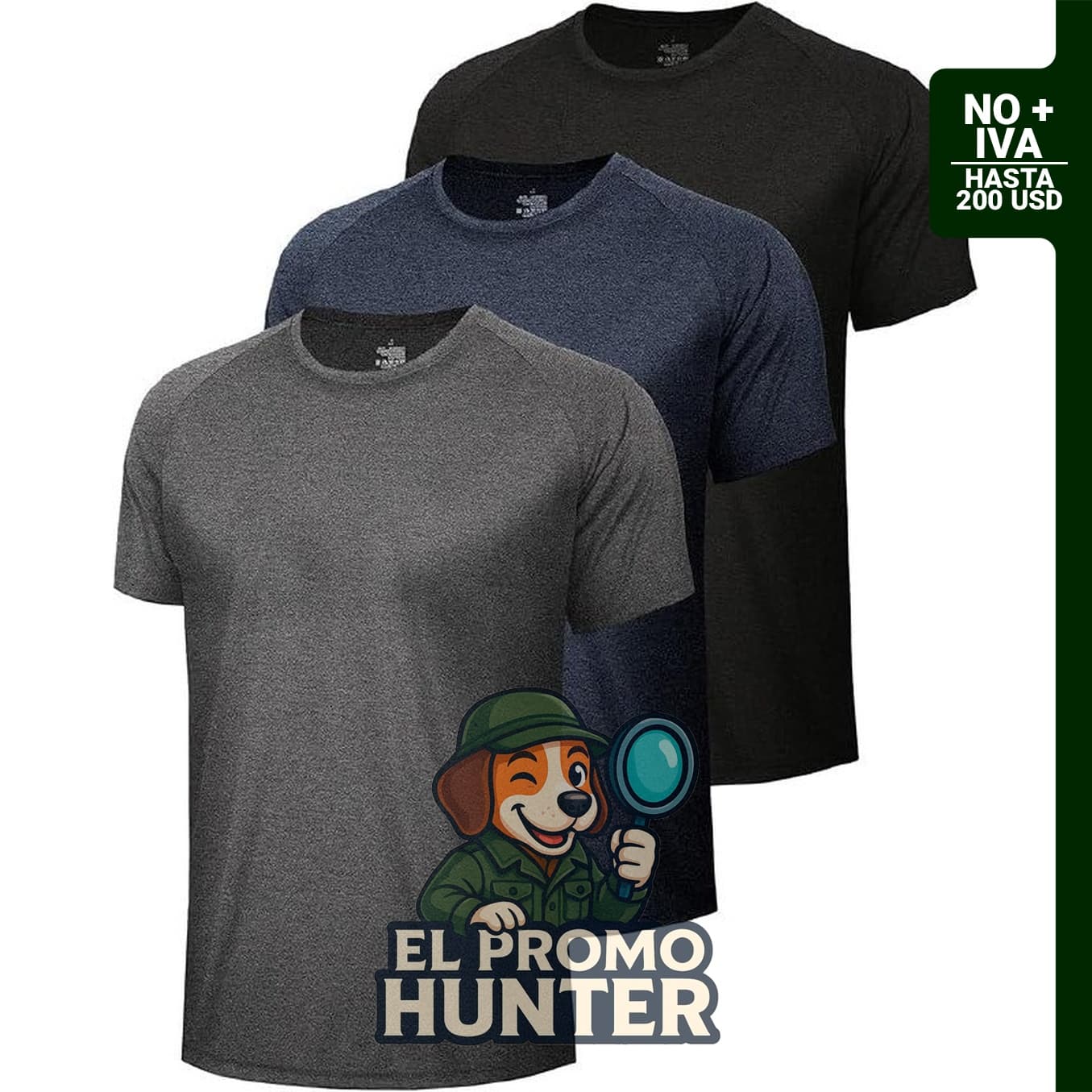 Camisetas deportivas para hombre, paquete de 3, de secado rápido y transpirables, manga corta.