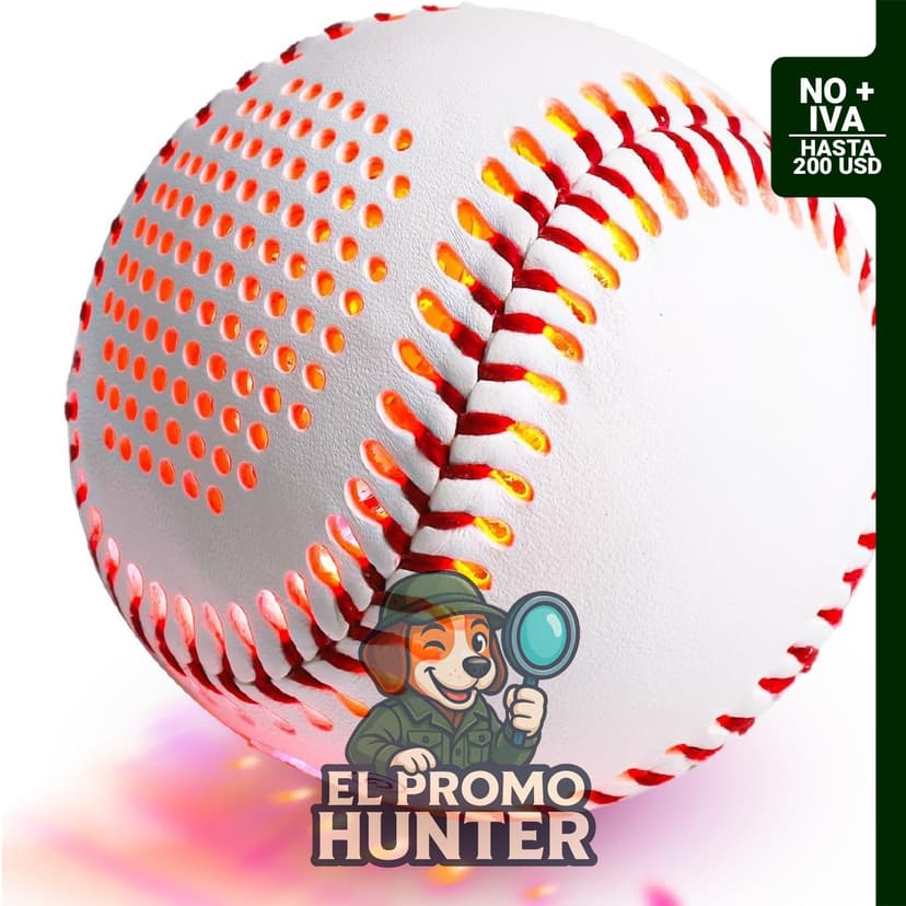 Bocina Bluetooth Glow Baseball, portátil y resistente al agua, con luces para fiestas.