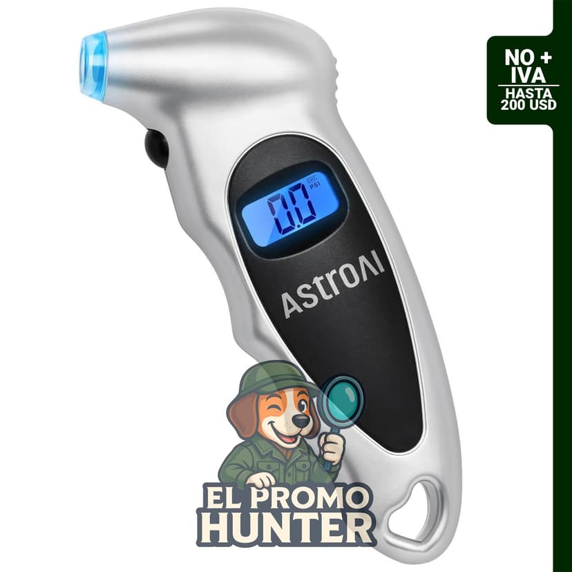 AstroAI Medidor digital de presión de neumáticos de 150 PSI, con 4 ajustes y retroiluminación LCD.