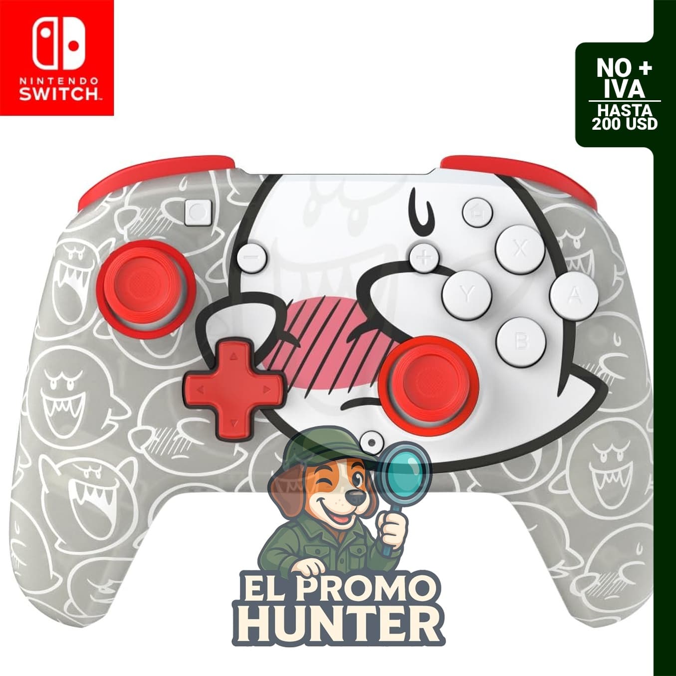 Controlador Pro Inalámbrico PDP Gaming REMATCH GLOW para Nintendo Switch 2, compatible con Lite y OLED, con controles de movimiento y batería recargable.
