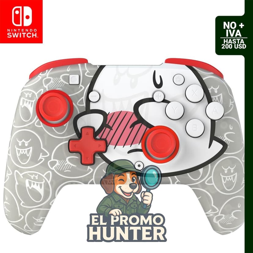 Controlador Pro Inalámbrico PDP Gaming REMATCH GLOW para Nintendo Switch 2, compatible con Lite y OLED, con controles de movimiento y batería recargable.