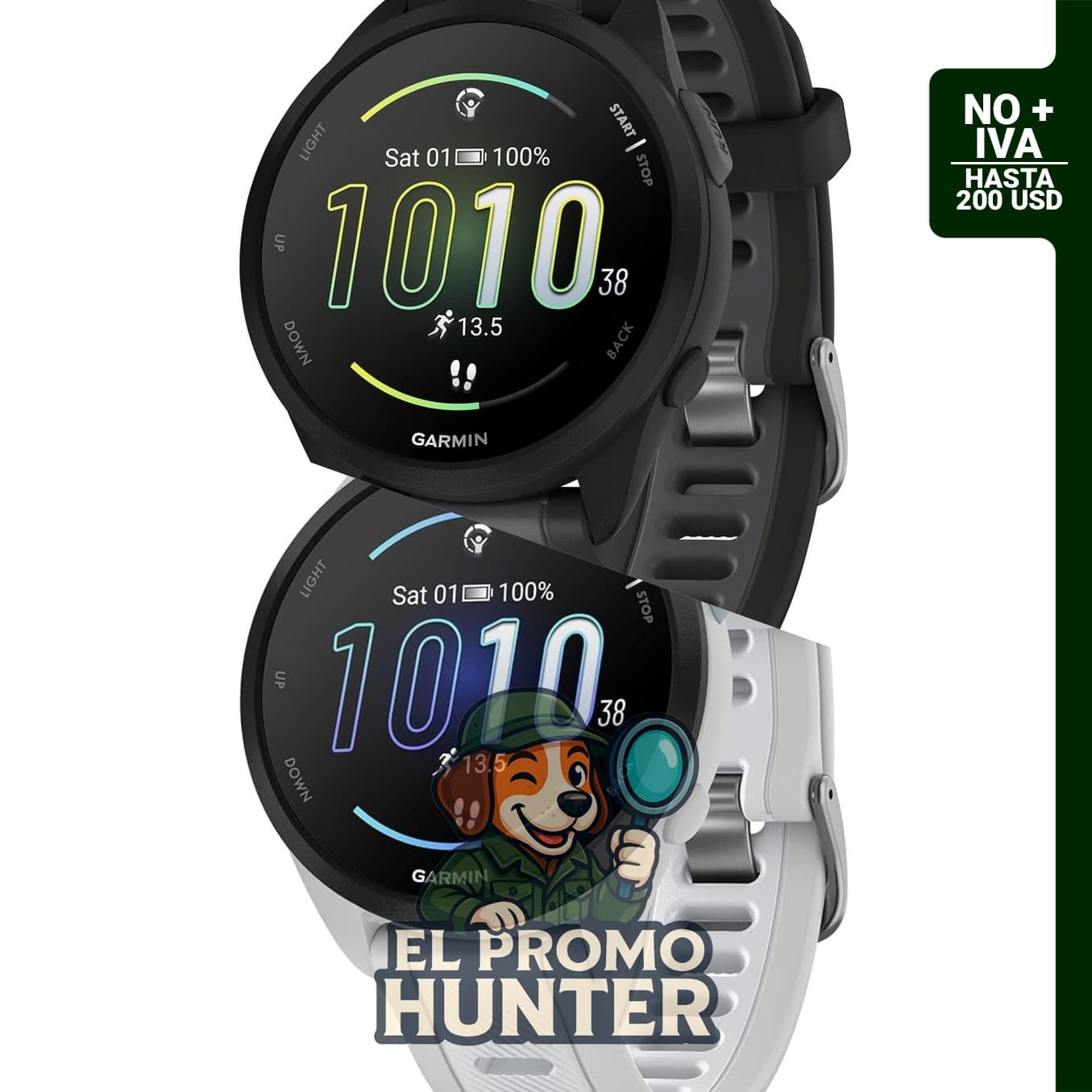 Garmin Forerunner 165, reloj inteligente con pantalla AMOLED y métricas de entrenamiento.