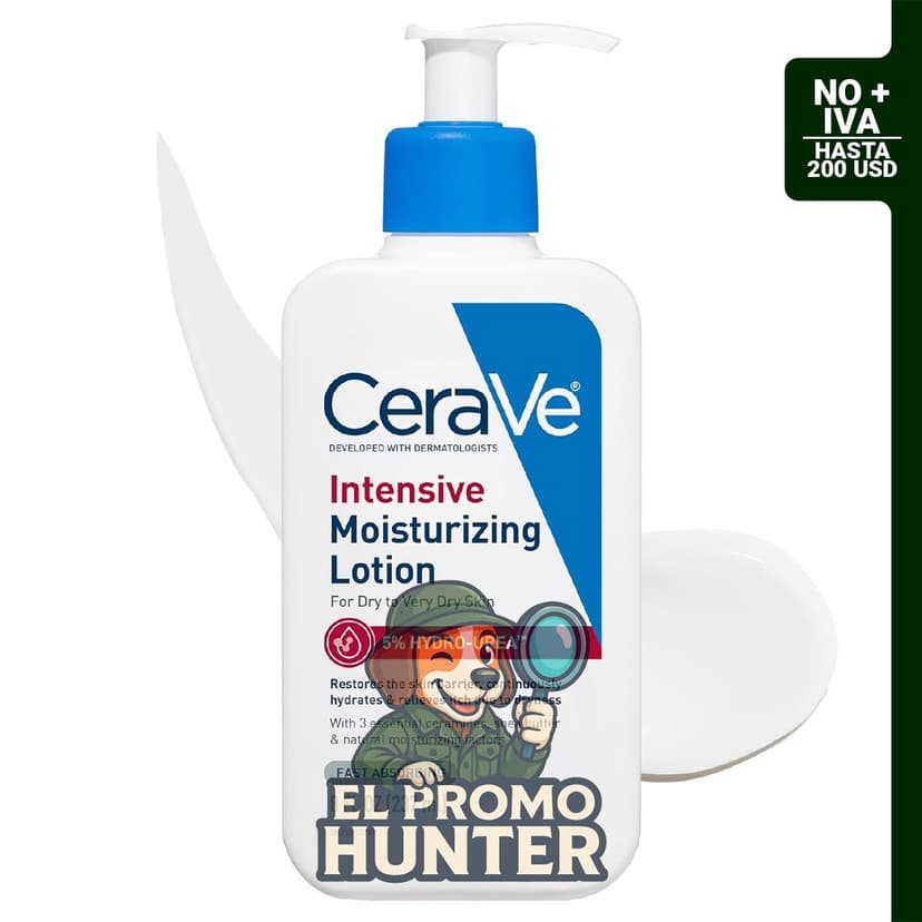 CeraVe Loción hidratante intensiva, loción corporal con manteca de karité, 8 oz (227 g)