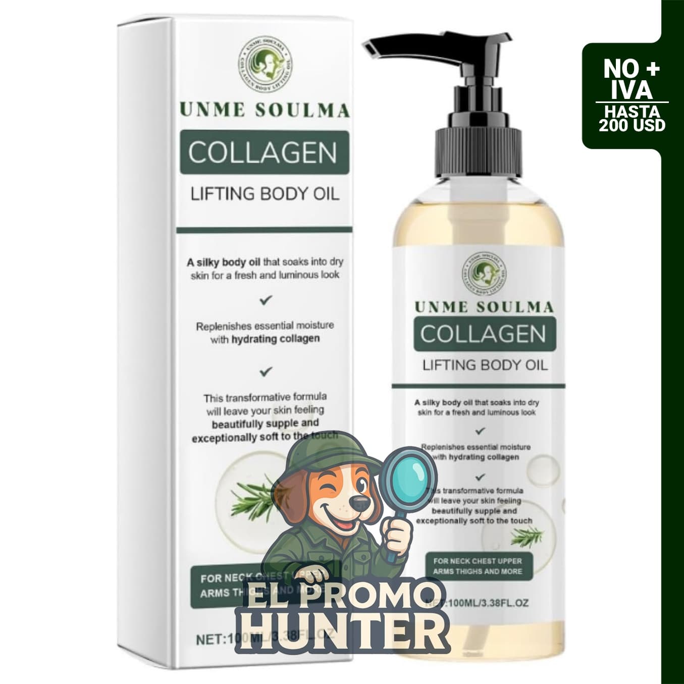 Aceite Corporal de Colágeno Reafirmante e Hidratante 100 ml