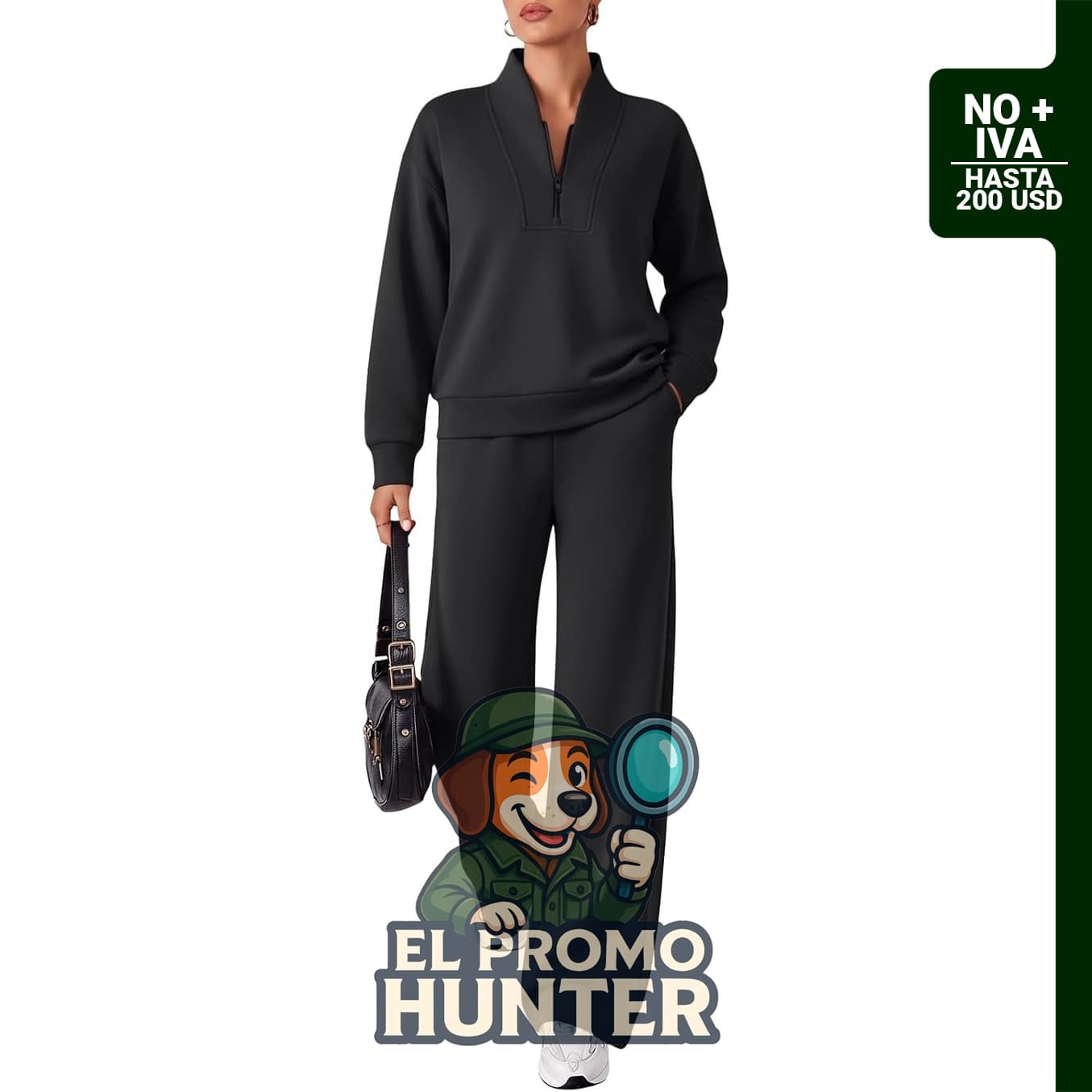 Conjunto de sudadera para mujer EFAN de 2 piezas, mezcla de modal.