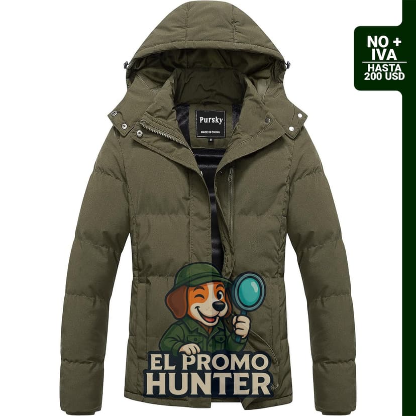 Abrigo grueso de invierno Pursky para mujer, parka impermeable recortada con capucha extraíble.