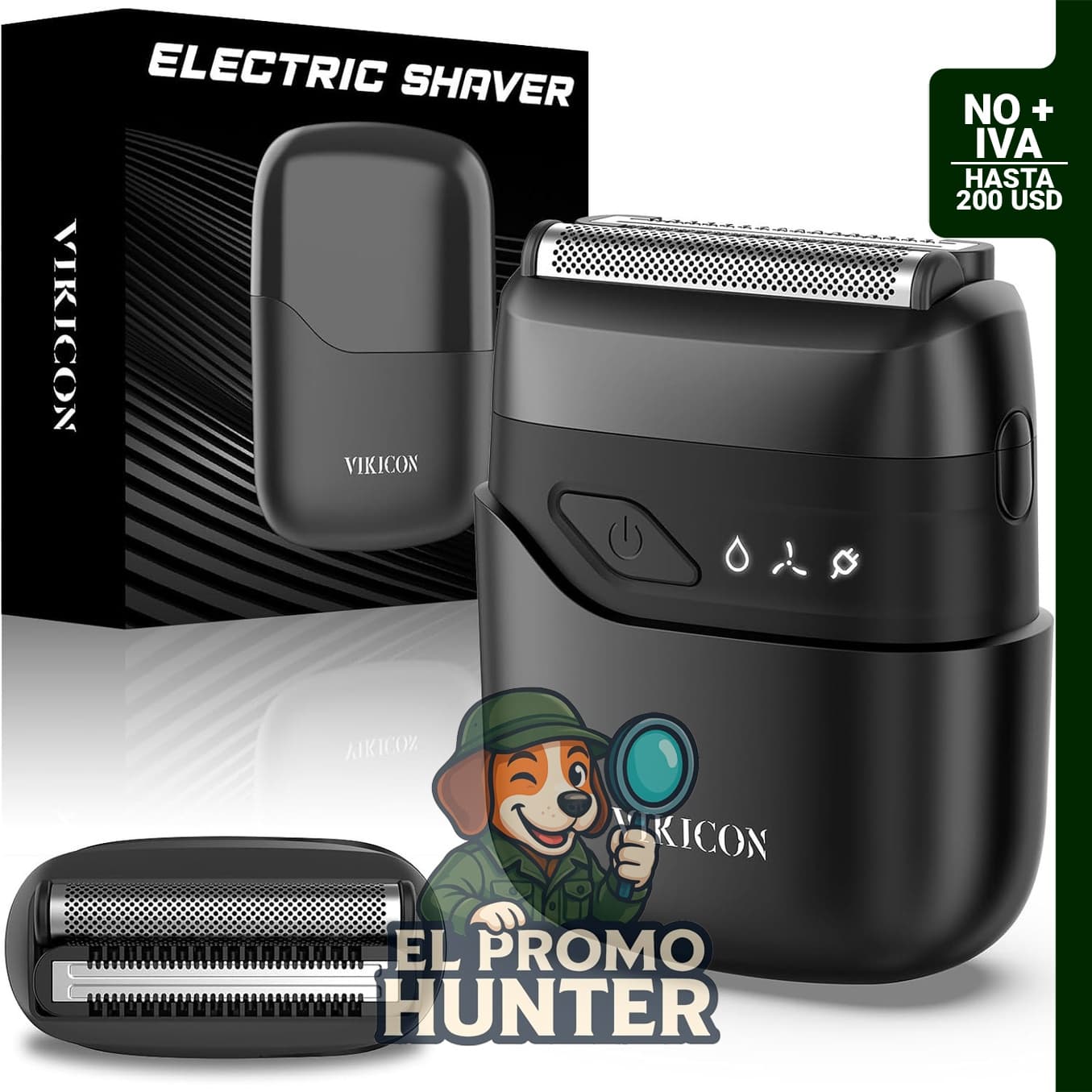 VIKICON Afeitadora eléctrica mini portátil para hombres, diseñada para el rostro.