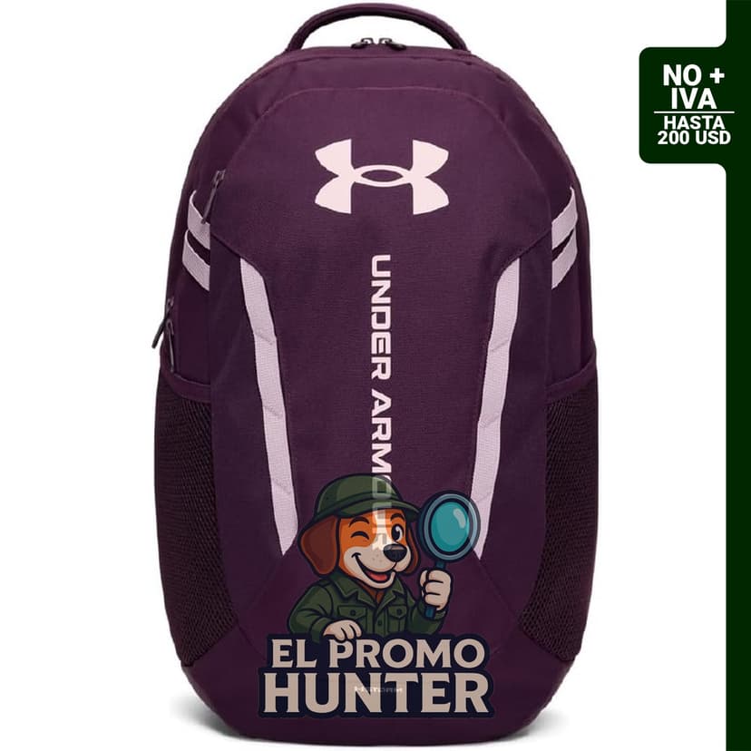 Under Armour Mochila Hustle 6.0, color Echo morado y rosa, talla única, adaptable a la mayoría.
