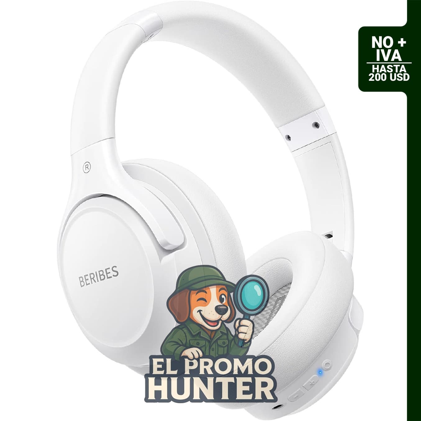 BERIBES Auriculares Bluetooth sobre la oreja, modelo estéreo.