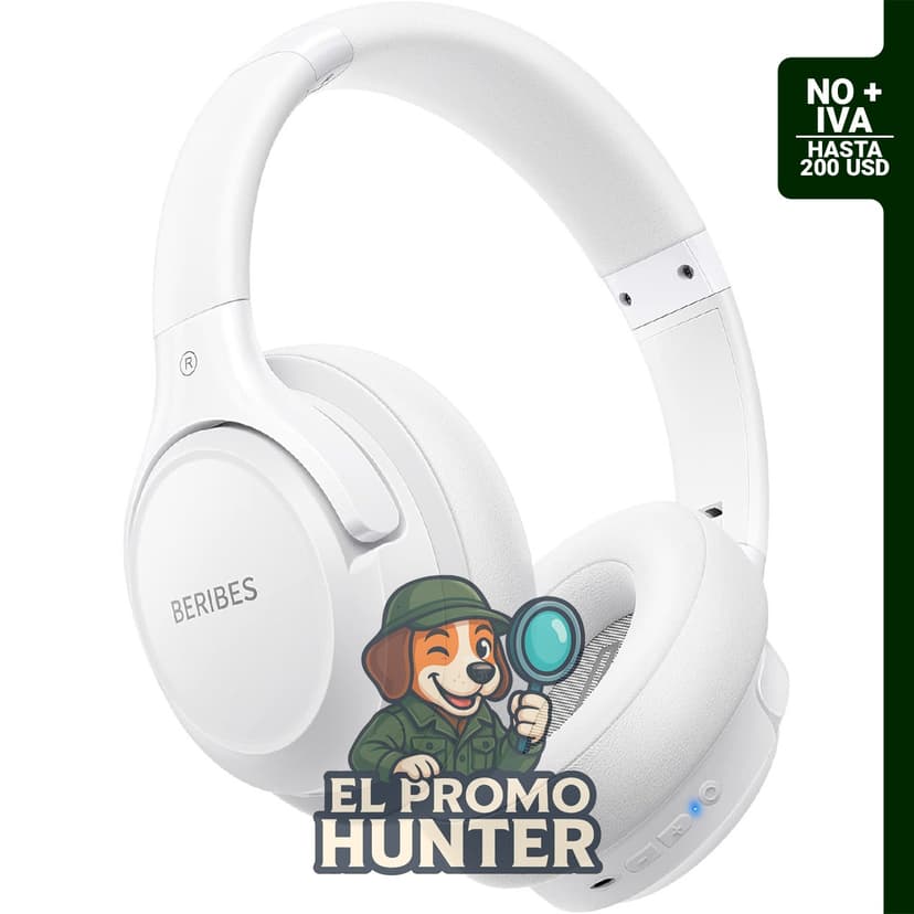 BERIBES Auriculares Bluetooth sobre la oreja, modelo estéreo.