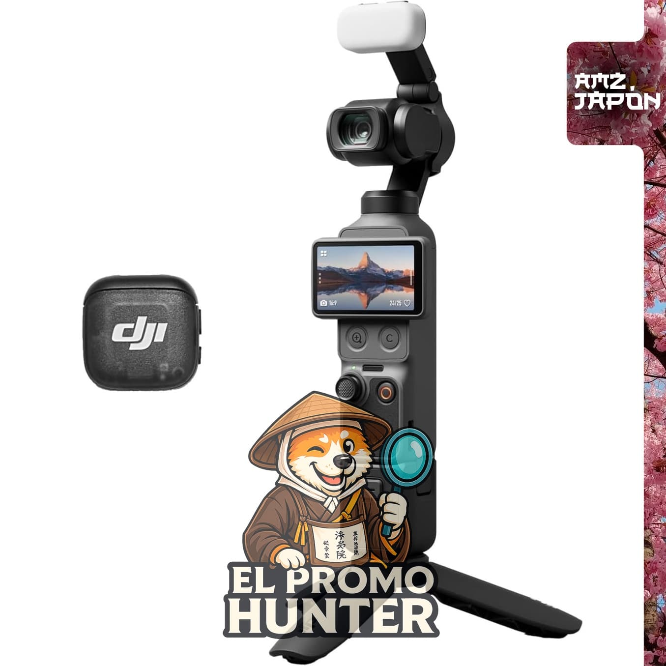 DJI Osmo Pocket 4 Creator Combo, cámara de video portátil con estabilización de imagen de 3 ejes y sensor CMOS de 1".
