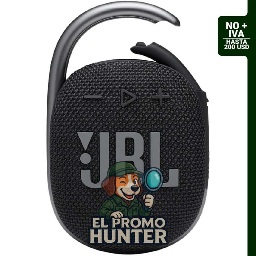 JBL Clip 4, altavoz Bluetooth portátil con batería, IP67 impermeable y a prueba de polvo.