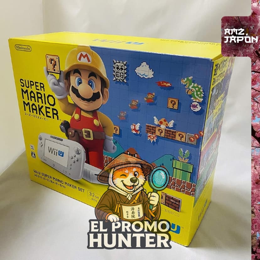 Consola Wii U Super Mario Maker de 32GB en color blanco.