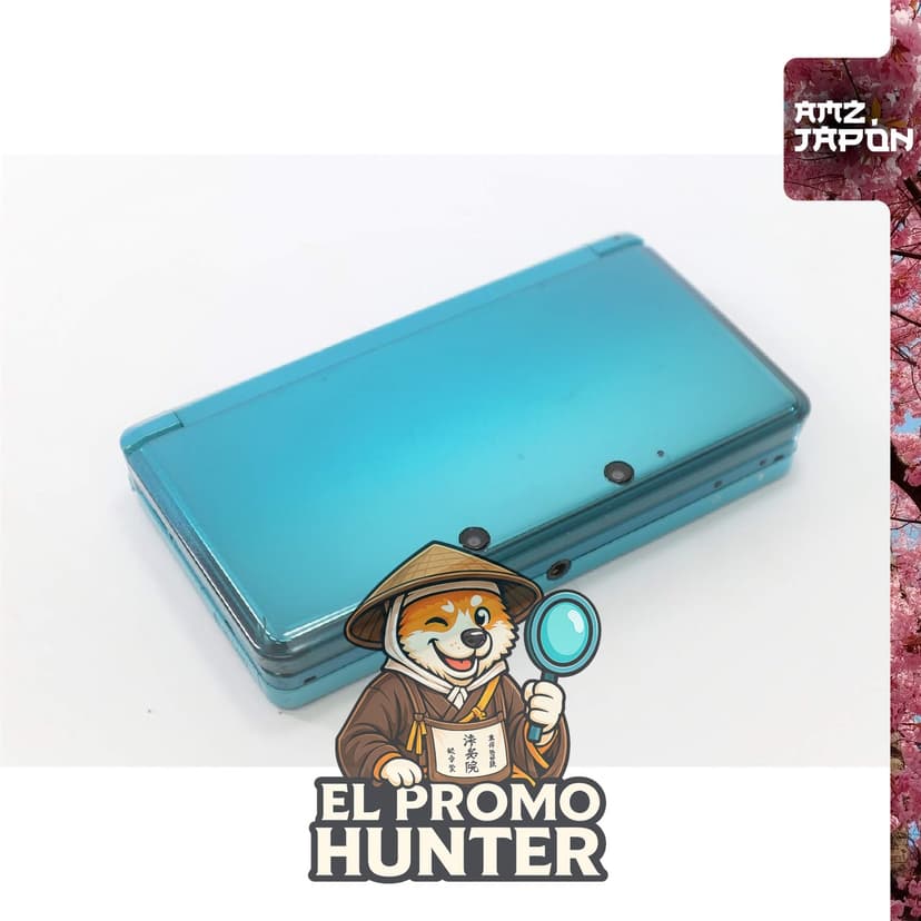 Nintendo 3DS Aqua Blue, consola portátil de videojuegos.