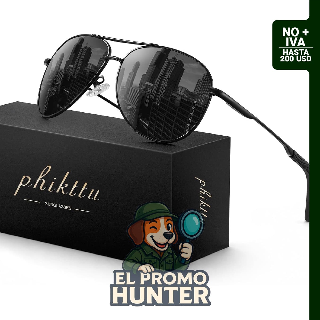 Gafas de sol aviador polarizadas para hombres y mujeres.