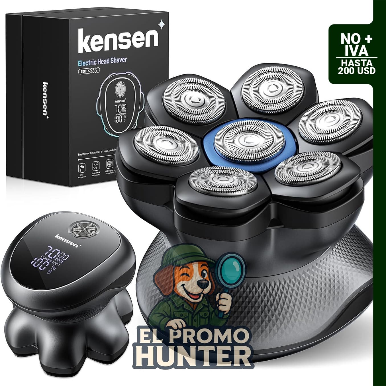 Kensen PRO 7D, afeitadora eléctrica para cabeza calva, modelo 2026.